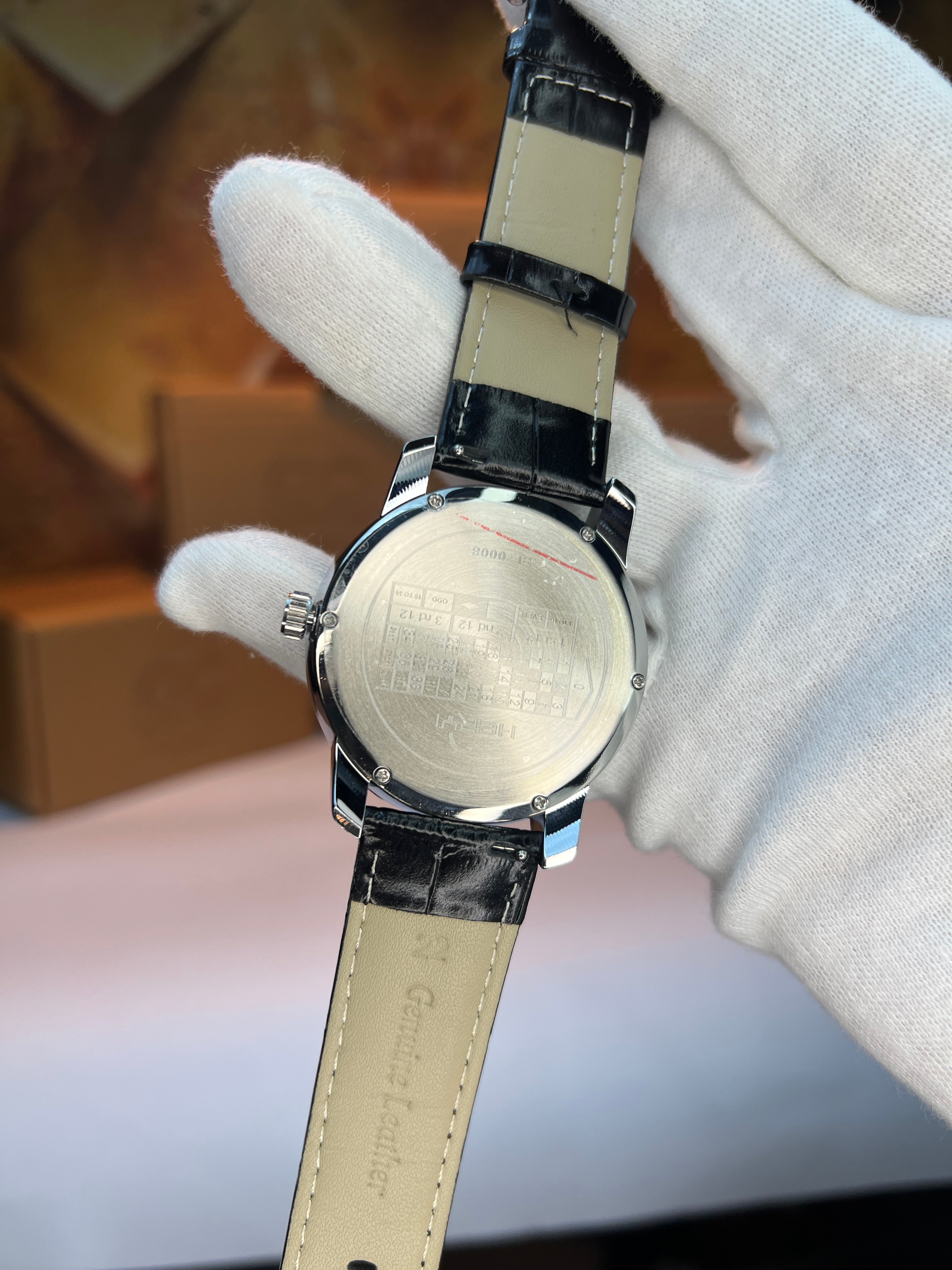 Casino Watch Rotatable Black Dial-Black Strap