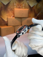 Casino Watch Rotatable Black Dial-Black Strap