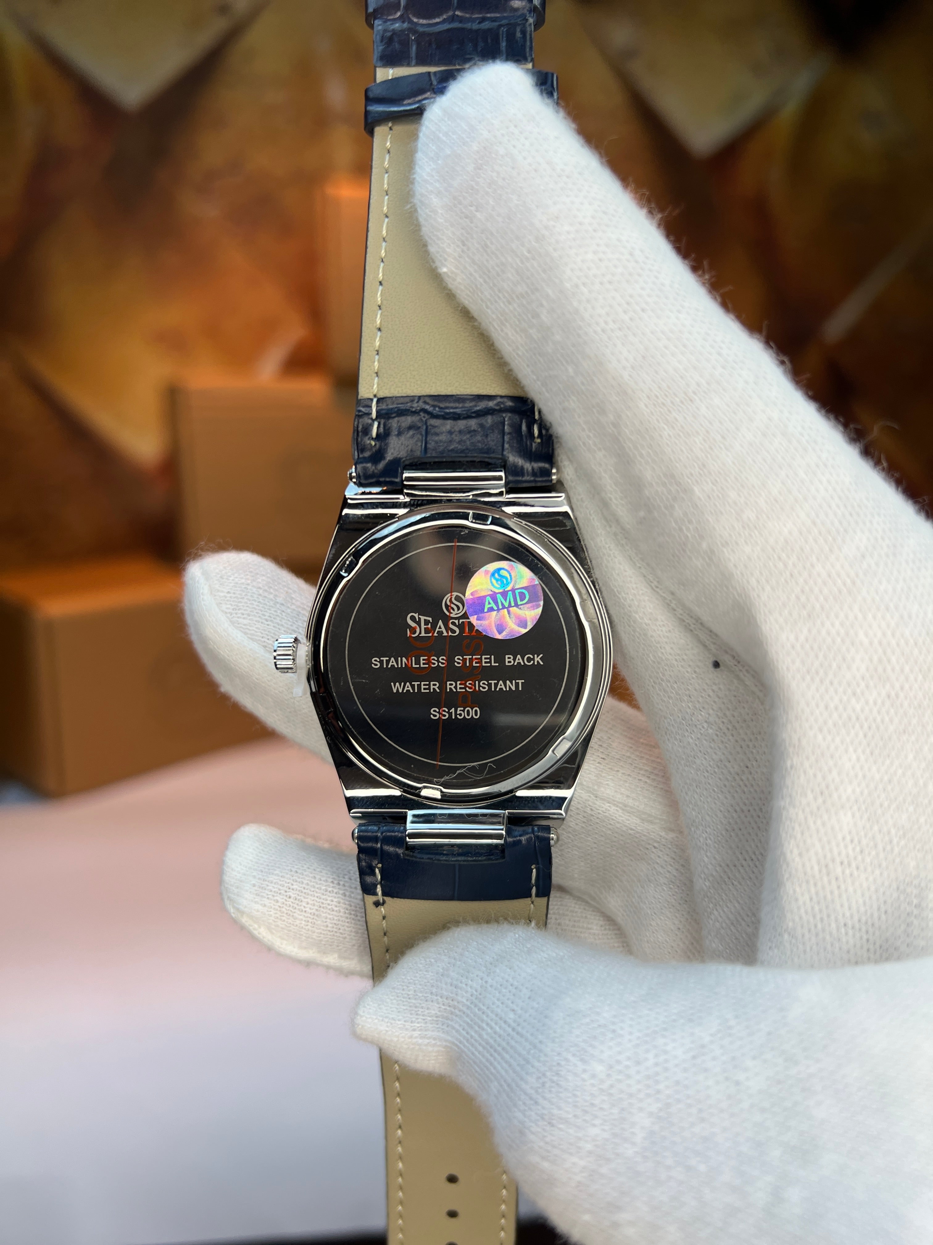 SeaStar AMD-Blue Leather & Blue Dial