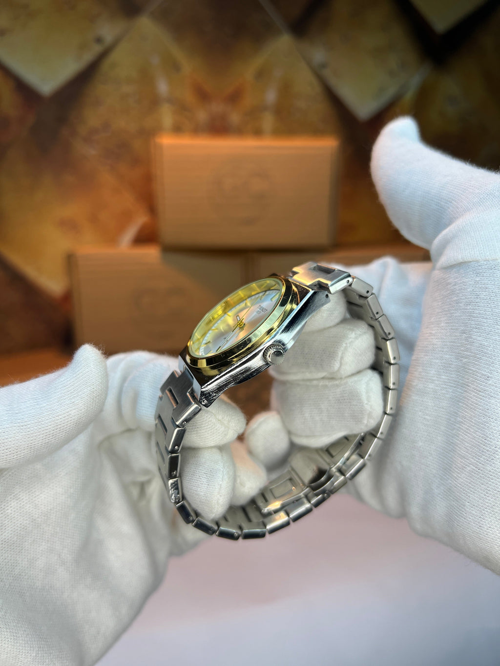 Tissot PRX-Premium Gold Dial Watch