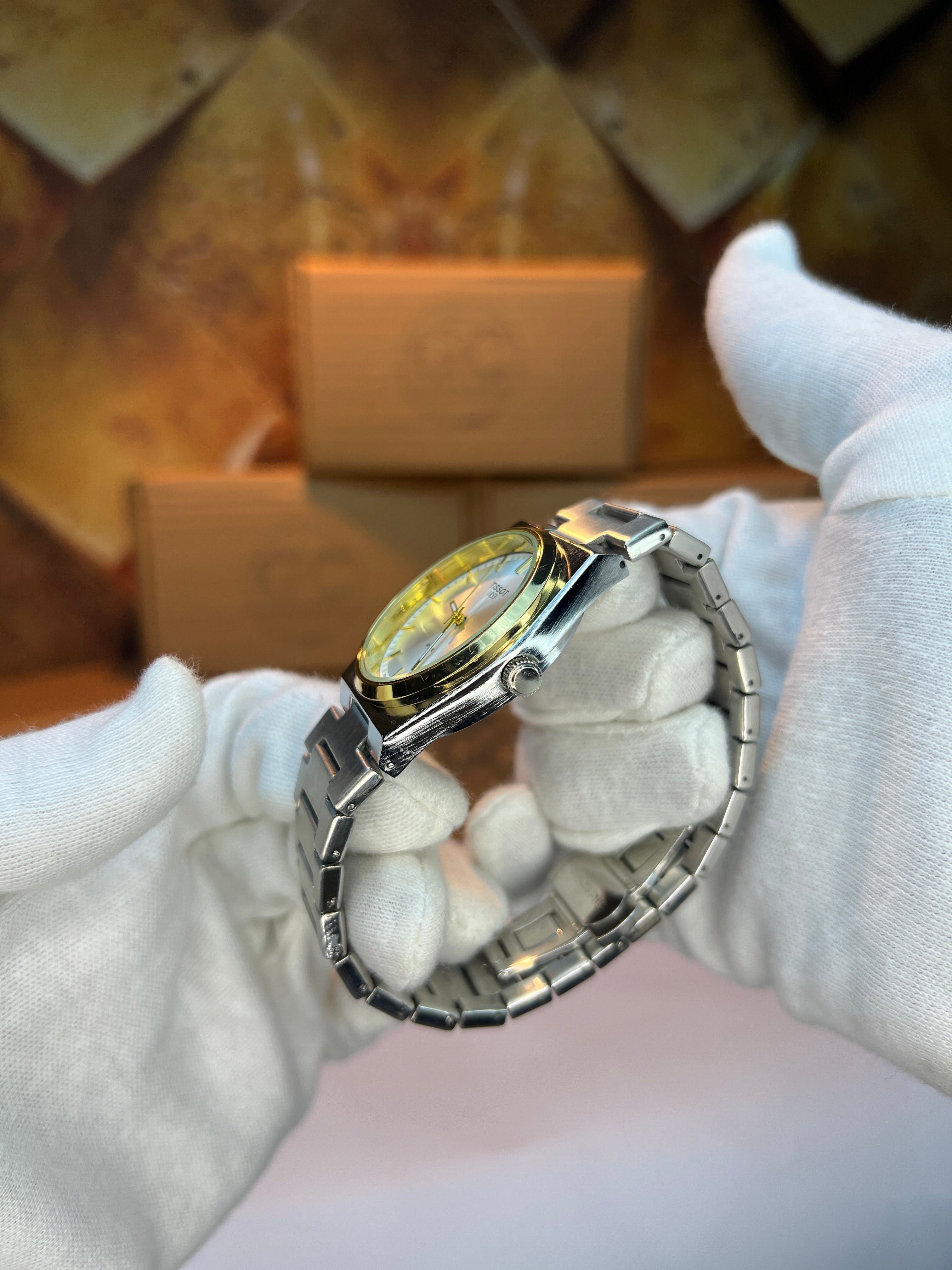 Tissot PRX-Premium Gold Dial Watch