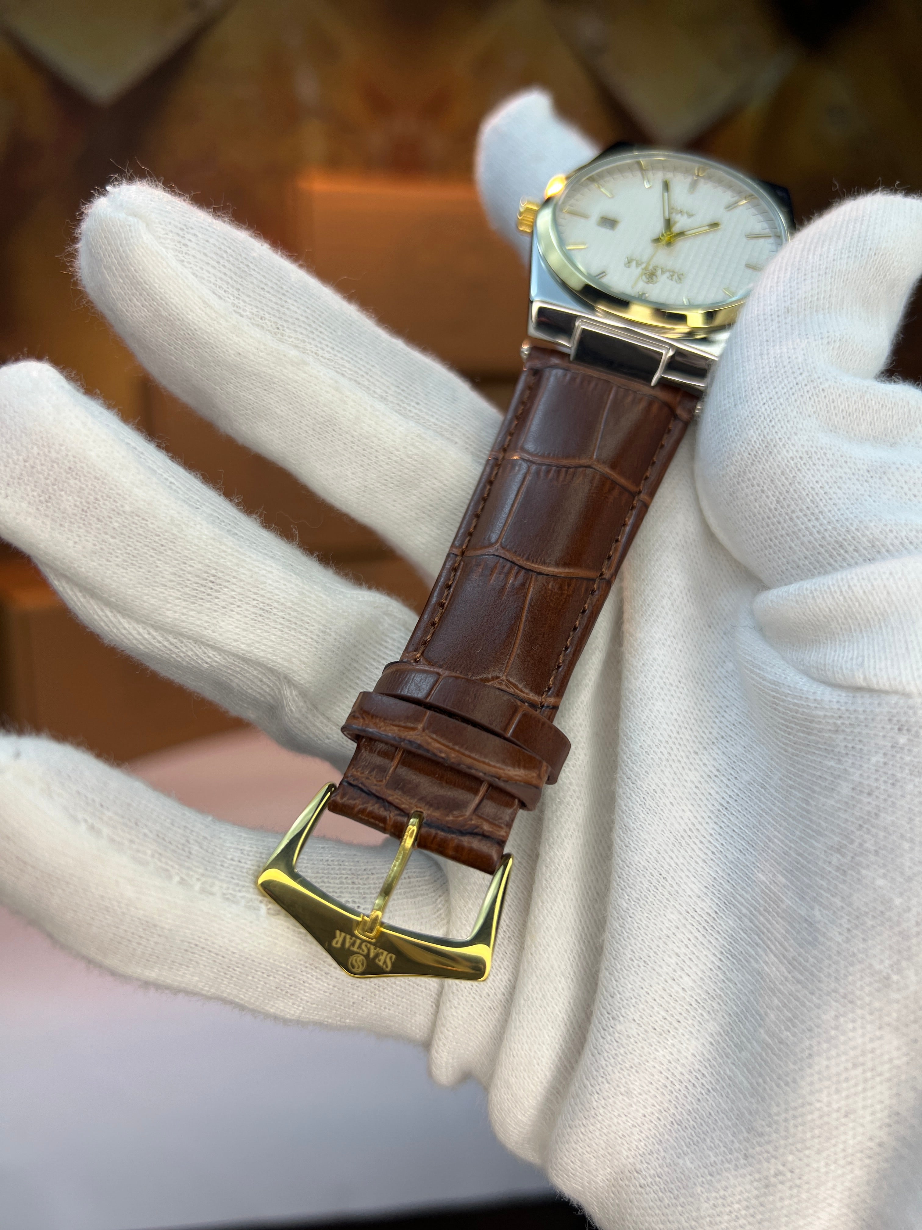 SeaStar AMD-Brown Leather & Brown Dial