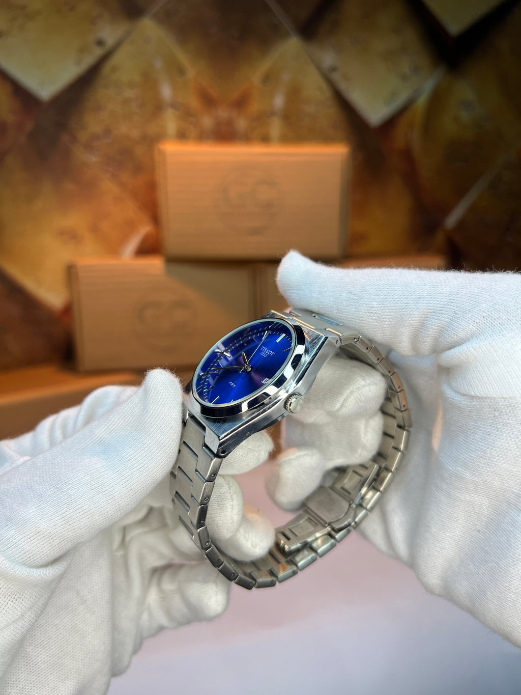 Tissot PRX Blue Dial Watch