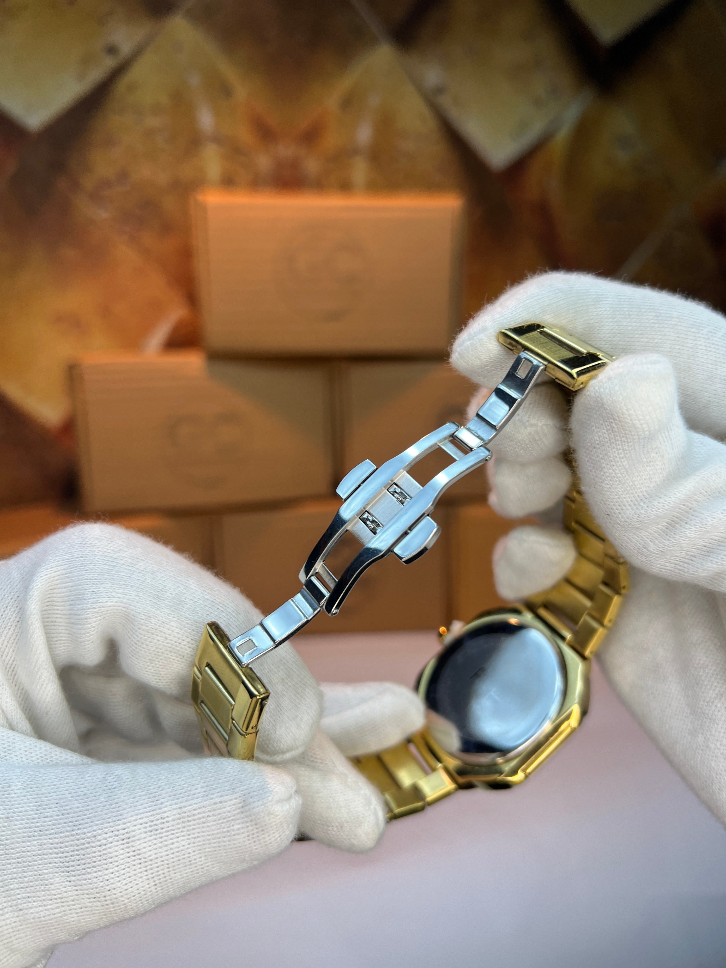 Gold-tone P.P White Dial Watch