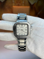 Silver-tone P.P White Dial Watch